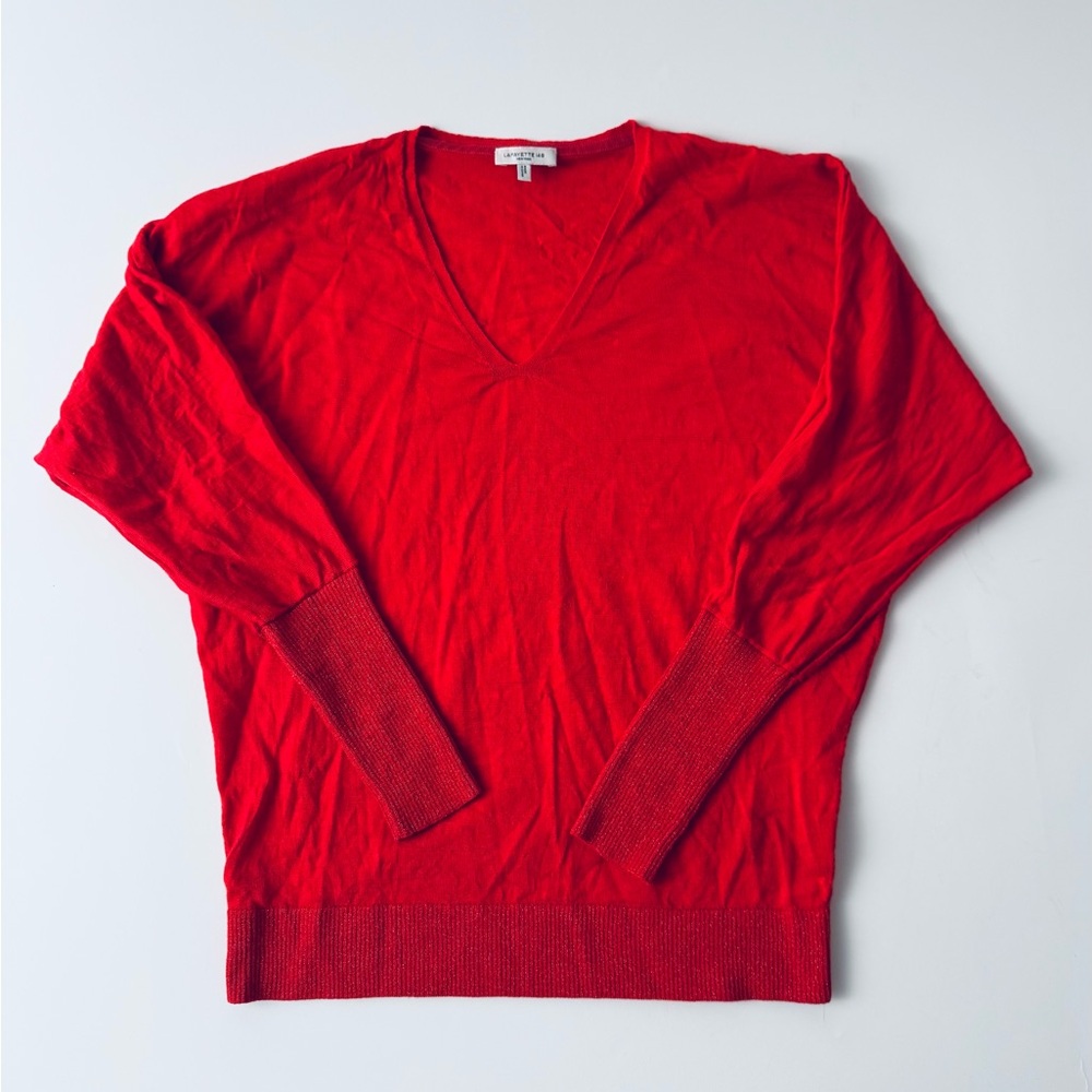 Stunning red Lafayette 148 New York sweater top